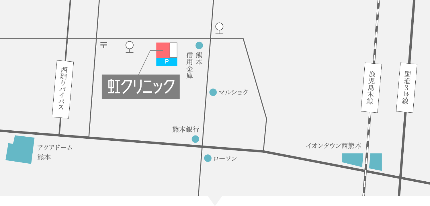 熊本市南区薄場で呼吸器外科・消化器内科・循環器内科をお探しなら虹クリニック